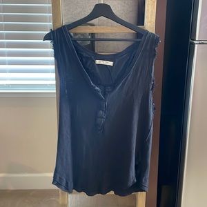 Free People Black Tank, Size Large